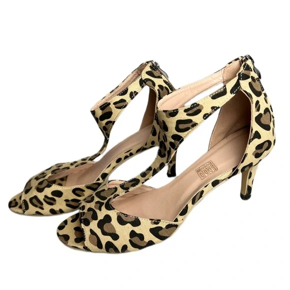 Leopard Print Heels Strappy Sandals Women’s Size 9.5 - Picture 11 of 12